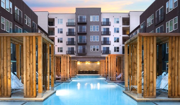 Cypress at Trinity Groves pool courtyard - Dallas, TX